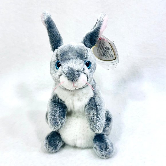 Ty Y2K Hopper Bunny Rabbit Beanie Baby w/All Tags & Heart Protector - Picture 1 of 12